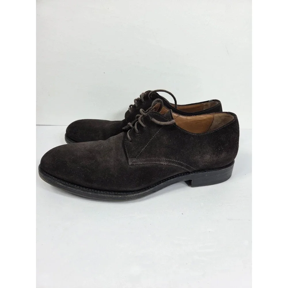AQUATALIA Made In Italy Oxfords Brown Suede Shoes Size 8 Men